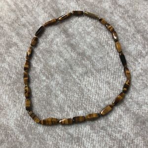 17 inch Tiger Eye Beaded Necklace